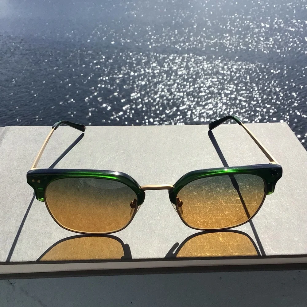 tens Filter Your World Rare Larsson Green Tropic High Sunglasses Metal Frame - Picture 7 of 16